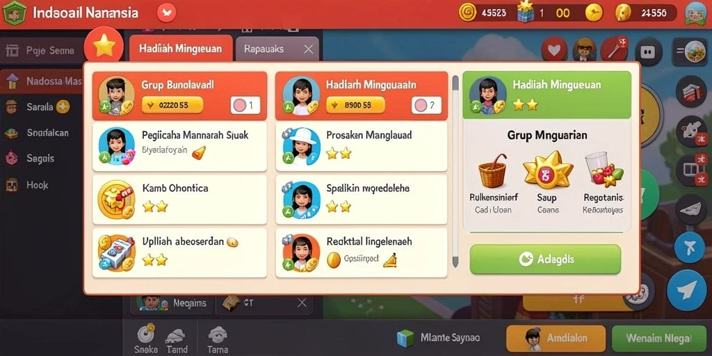 Tangkapan layar dari permainan dengan grafis yang menawan.