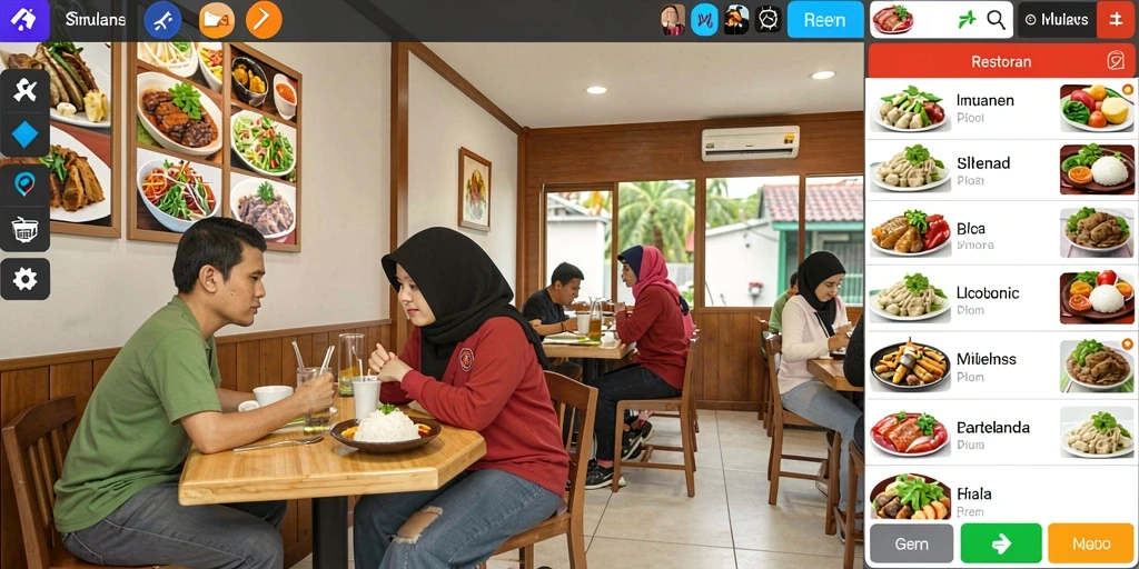 Tampilan menu utama yang menarik dan interaktif.