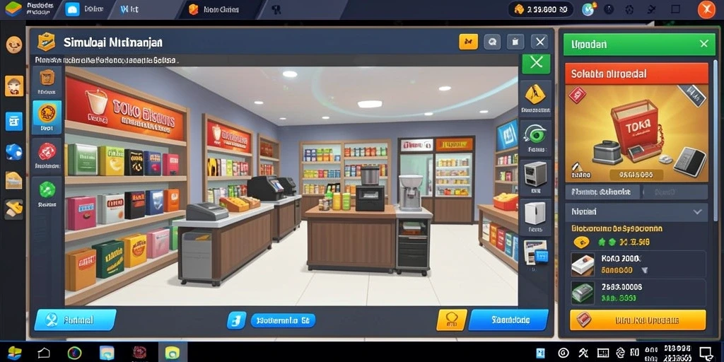 Tangkapan layar menunjukkan tampilan antarmuka utama game.