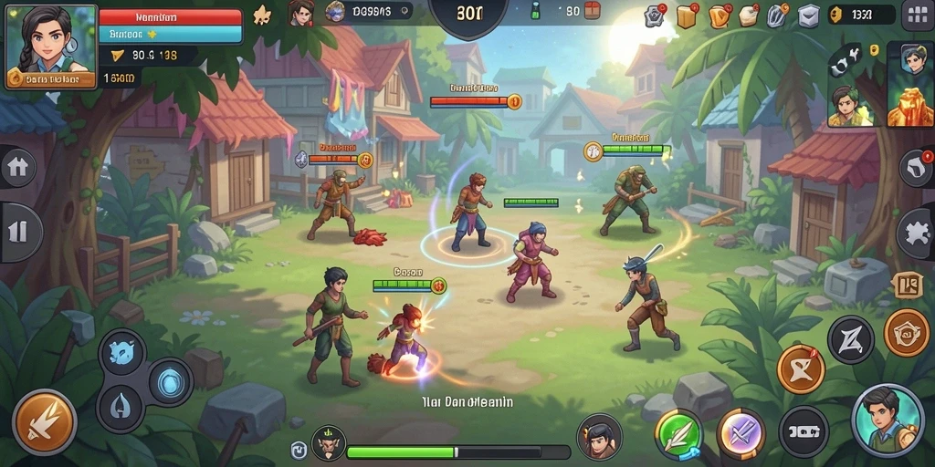 Screenshot menampilkan grafis yang memukau dan detail karakter.